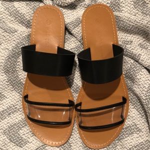 Black Transparent Sandals
